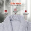 Áo choàng tắm cao cấp Fuver Herringbone thấm hút vượt trội