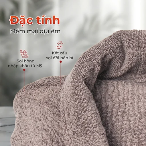 Áo choàng tắm cao cấp Fuver Premium mềm mịn và êm ái
