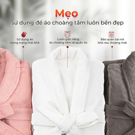 mẹo sử dụng Áo choàng tắm cao cấp Fuver Premium