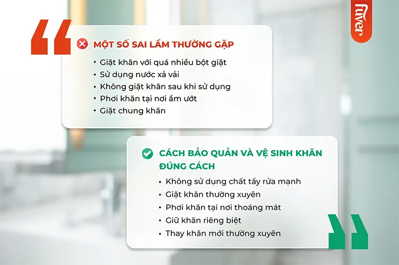 Một số thói quen sai lầm khi sử dụng khăn mà nhiều người hay mắc phải