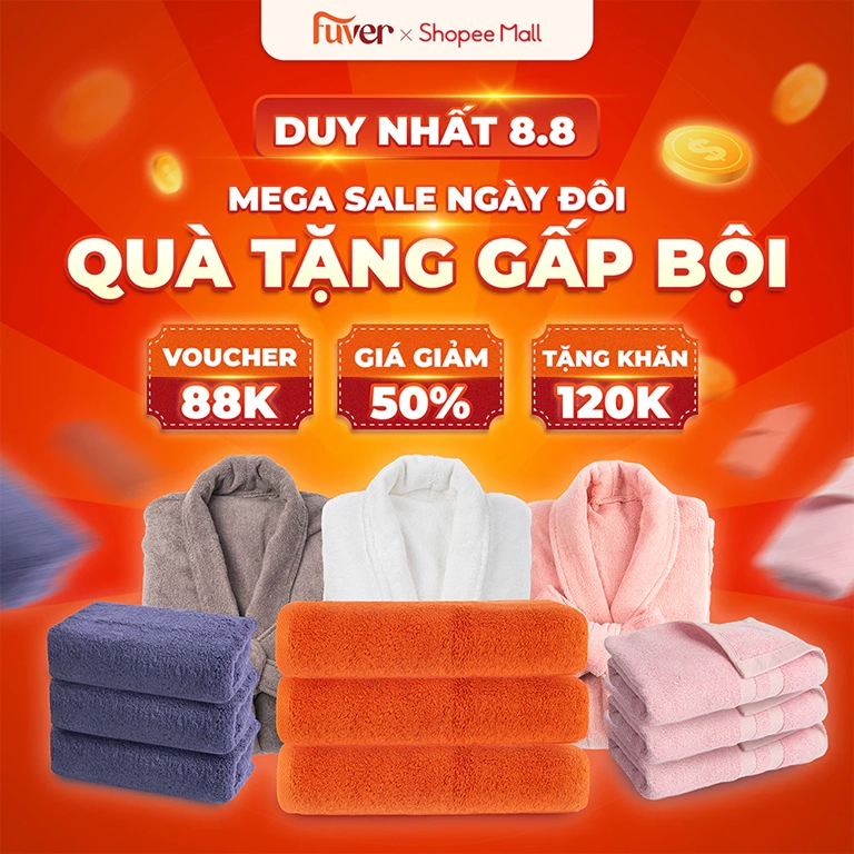Giá khăn bông trên các kênh trực tuyến rất ưu đãi của nền tảng