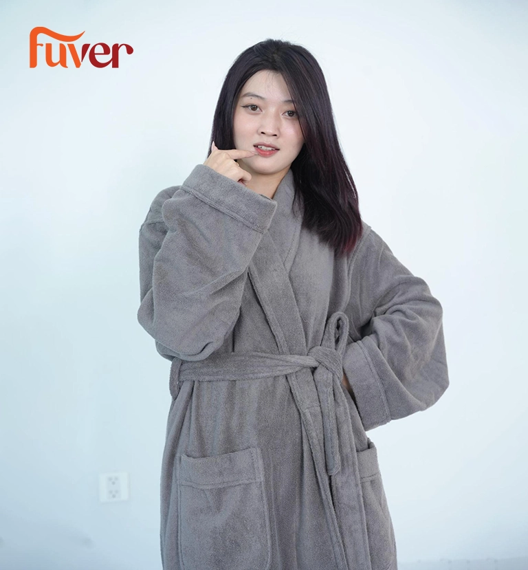 Áo choàng tắm cotton Fuver nâng trải nghiệm cuộc sống sang trọng