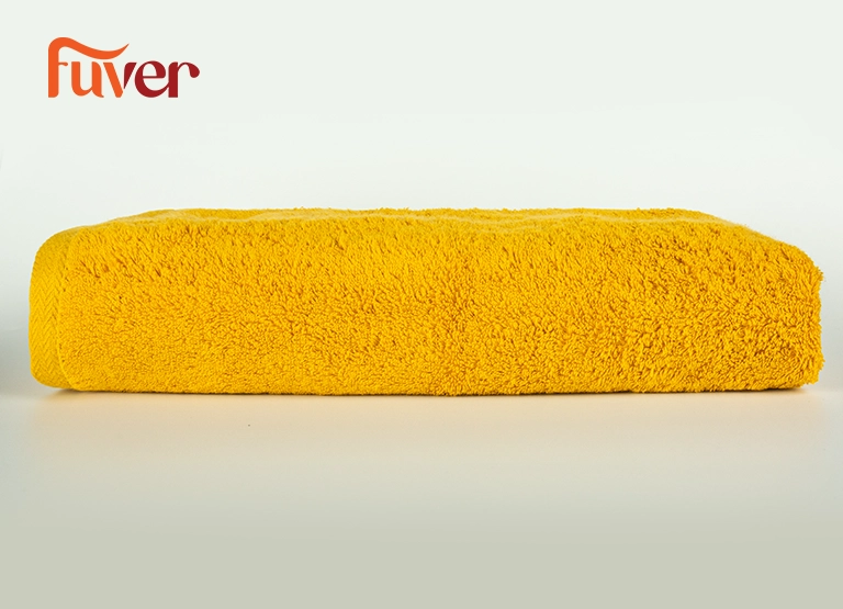Khăn tắm to Fuver Premium màu vàng mù tạt