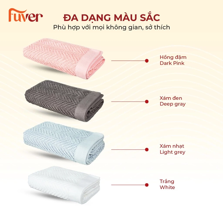 Khăn tắm nhỏ họa tiết xương cá sang trọng