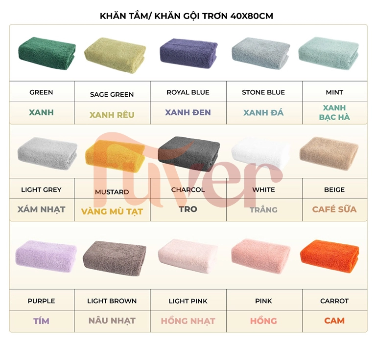 Fuver Premium với 15 màu sắc ấn tượng