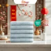 Combo 5 Khăn tắm - Khăn gội Fuver Herringbone 40x100cm-200gr 2025