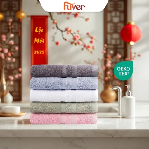 Khăn mặt - Khăn gội cao cấp Fuver Bamboo 40x80cm - 190gr năm 2025