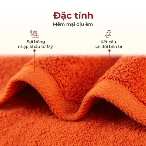 Khăn thể thao Fuver Sport 40x80cm - 200gr chất liệu cotton usa