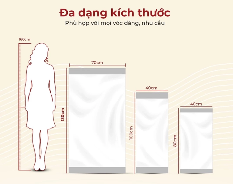 Lưu ý lựa chọn kích thước khi mua khăn tắm phù hợp với mục đích sử dụng