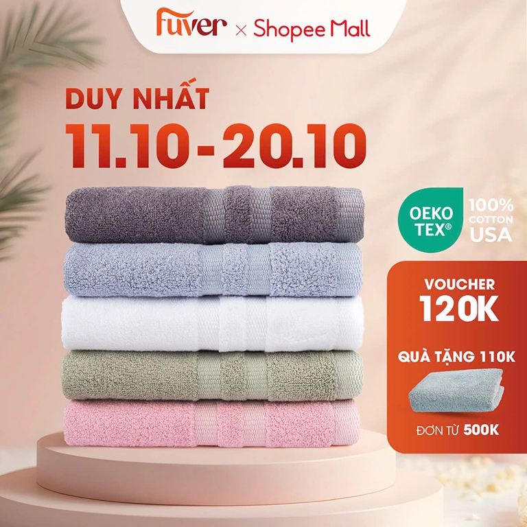 Mẫu quà tặng khăn tắm quà tặng ngày 20-10 chất liệu 100% Bamboo
