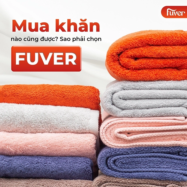 Khăn tắm cao cấp Fuver đa dạng sự lựa chọn về thiết kế và màu sắc
