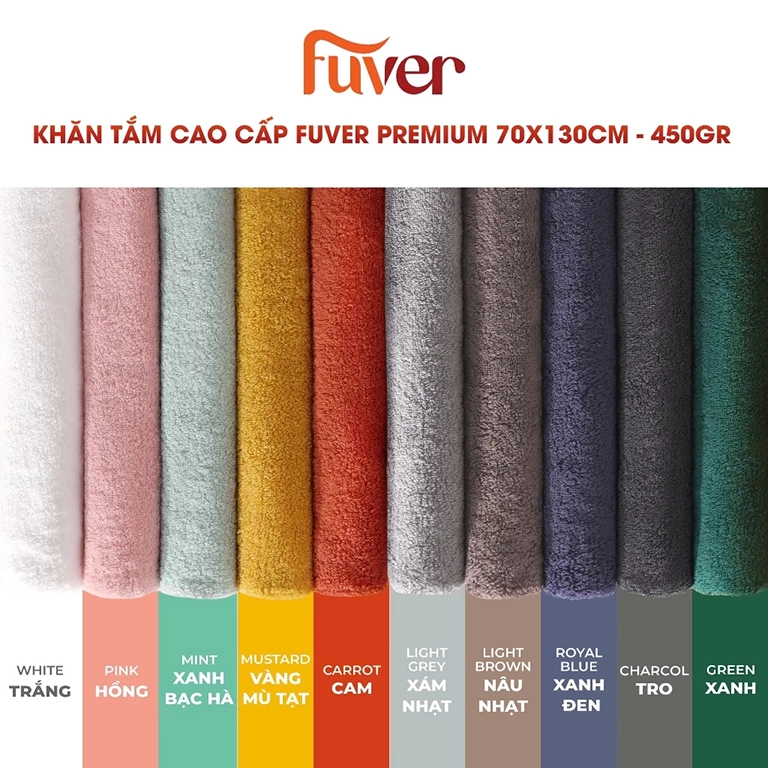 Khăn tắm đẹp có màu sắc hài hòa với sở thích và không gian nhà tắm