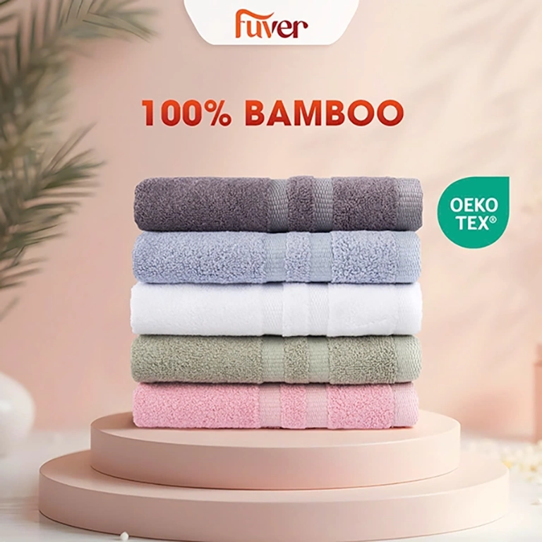 Mẫu khăn sợi tre Fuver Bamboo 40x80cm