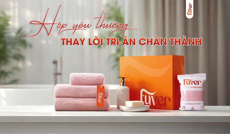 Hình ảnh bộ khăn tắm quà tặng doanh nghiệp cao cấp