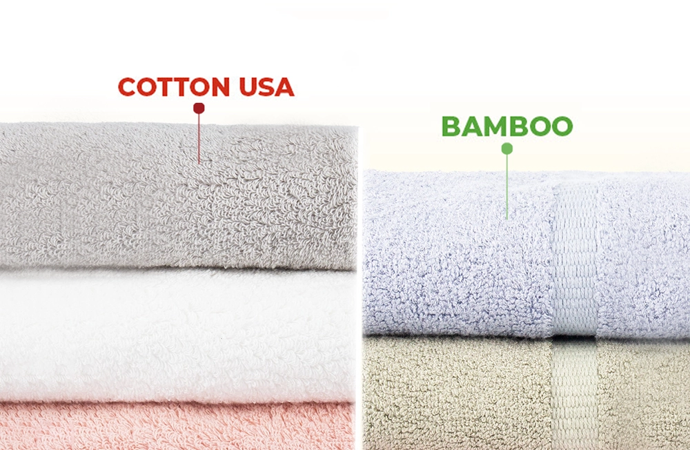 So sánh khăn tắm sợi tre và khăn tắm cotton