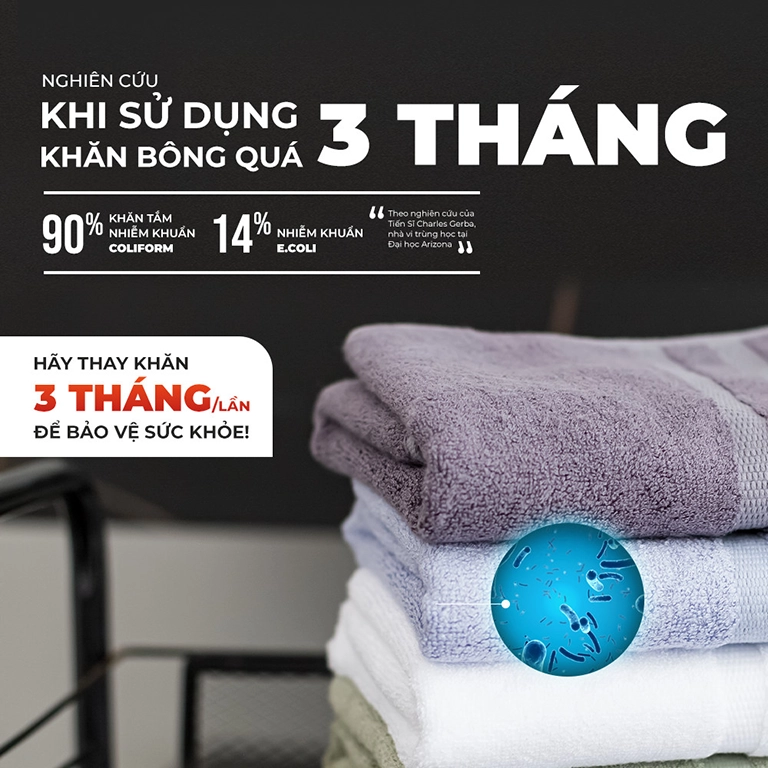 dùng khăn tắm đúng cách để đảm bảo vệ sức khỏe