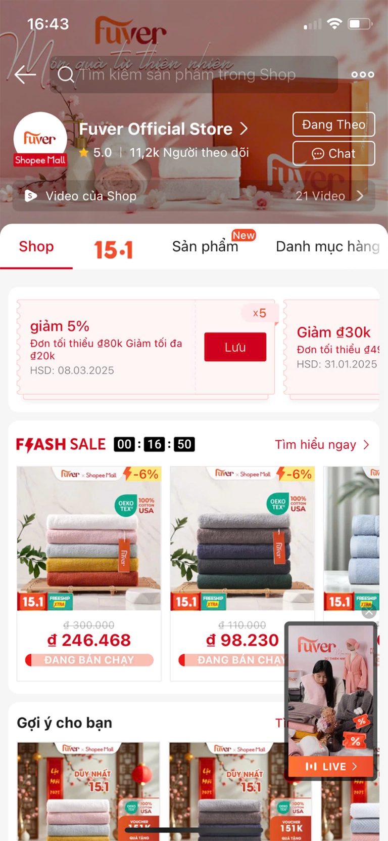 mua hàng trên sản thương mại điện tử shopee Video và Livestream