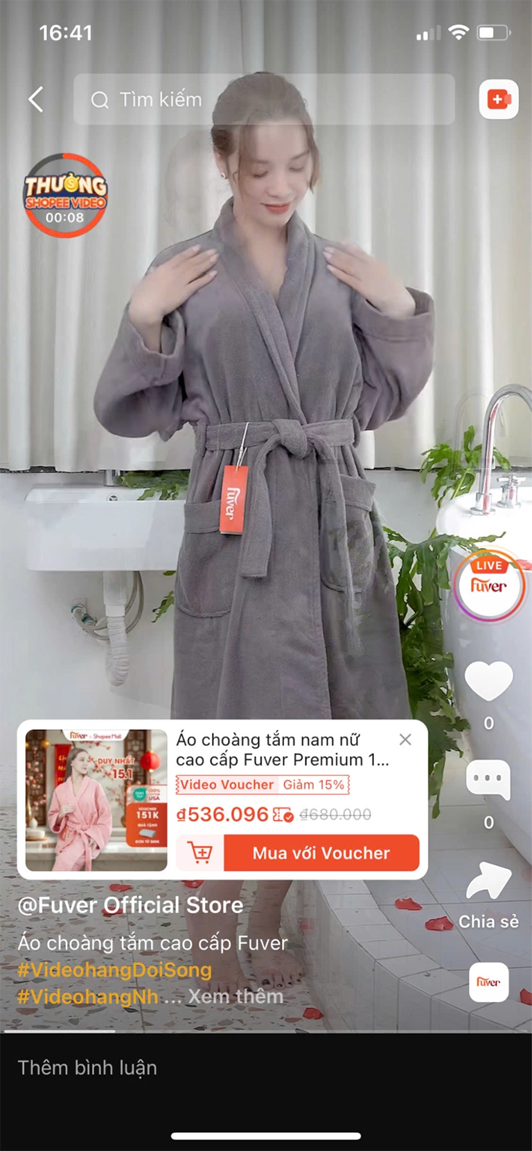 mua hàng trên sản thương mại điện tử shopee video và livestream